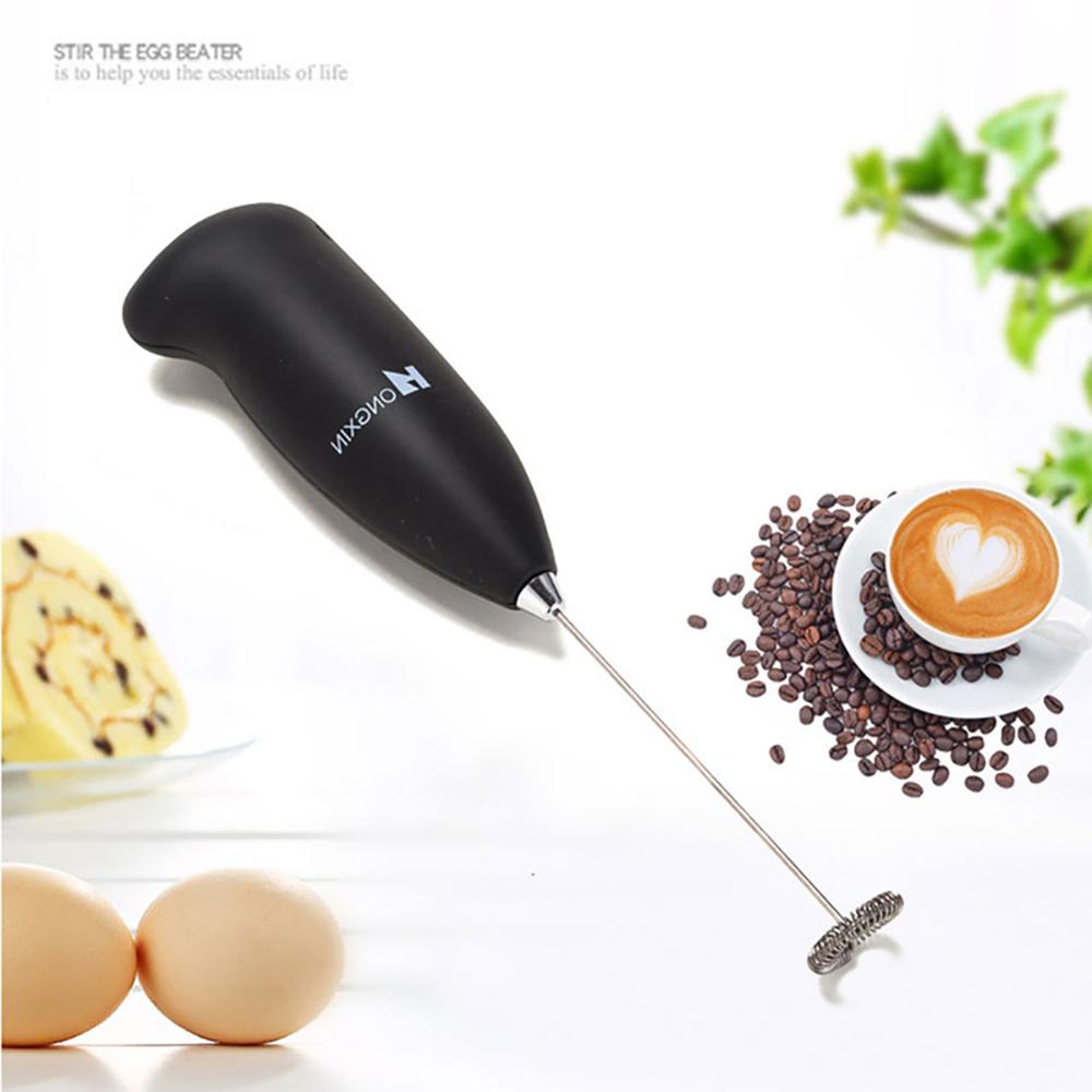 Mini Huishoudelijke Elektrische Melkopschuimer Rvs Eiklopper Fancy Koffie Pijpje Melk Blender
