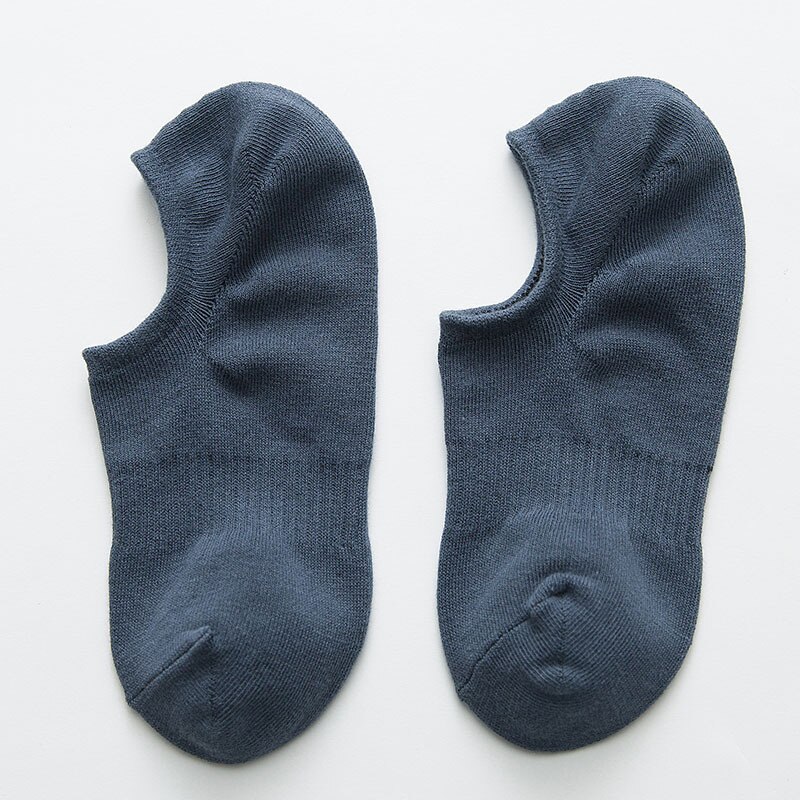 Kiiwah 4 paar lage herensokken, onzichtbaar, van ijszijde, mesh, korte sokken, ademend, met siliconen, antislip, sportsokken, sokken voor heren, Donker, 39-45