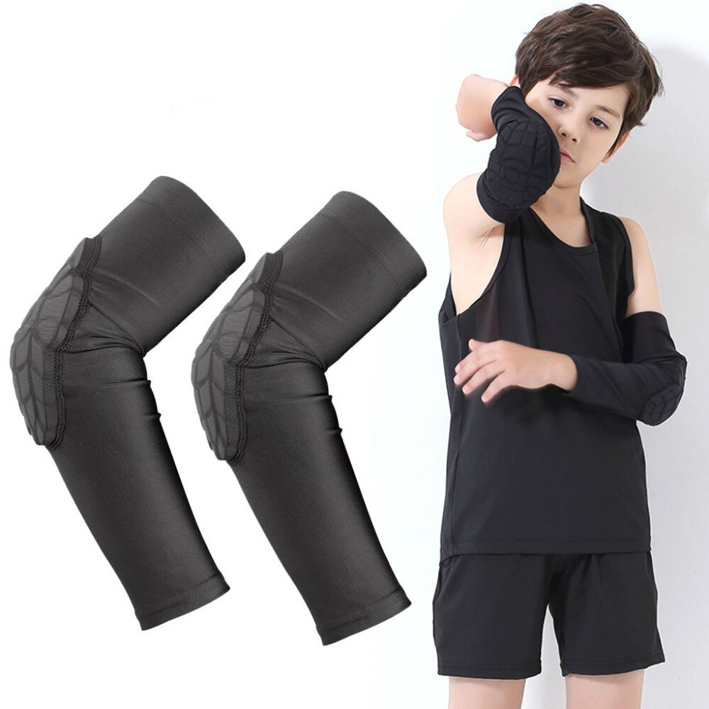 Vale la pena 1 par de rodilleras para niños codo compresión equipo Protector de rodilla rodilleras entrenamiento soporte baloncesto voleibol