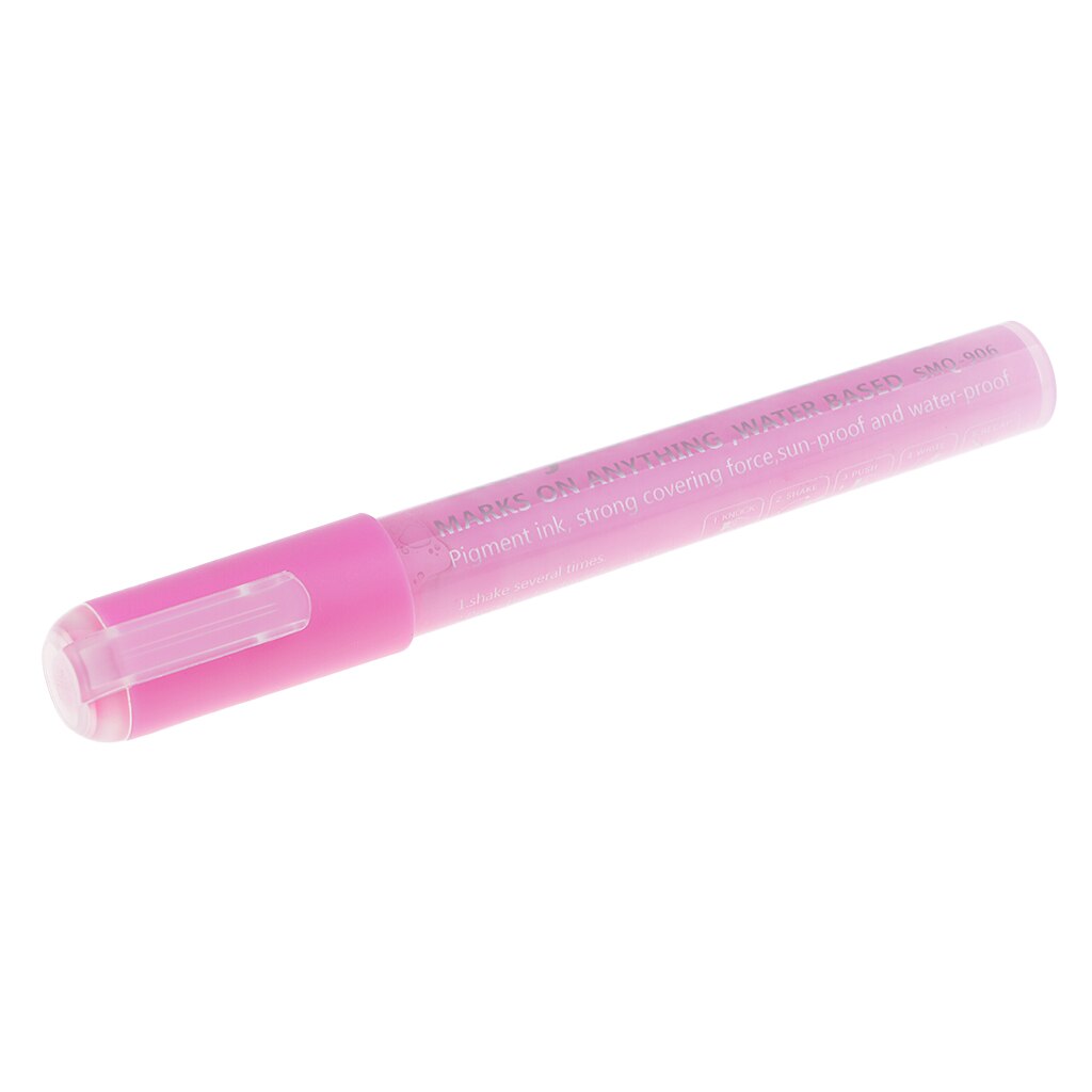 School Office Favorite Accessory Paint Pens Acrylic Paint Marker Painting Pens Art Crafts Pen Scrapbooking 12 Colors: pink