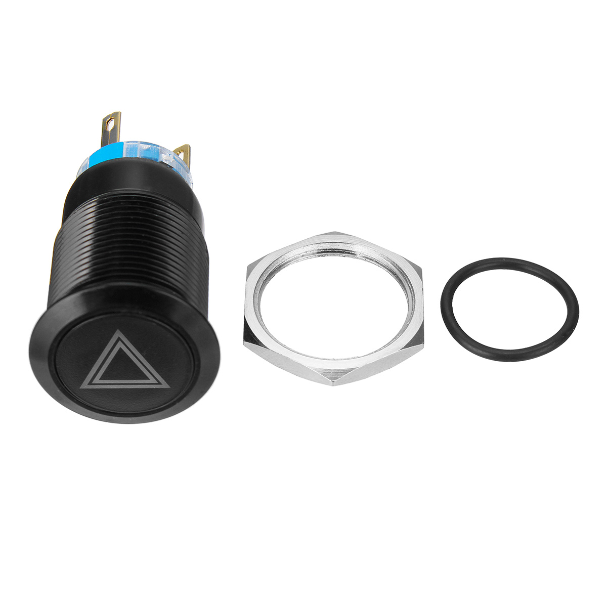 19mm Car LED Push Button Switch 12V Hazard Warning Light Switches Self-lock Momentary Waterproof For Truck Boat