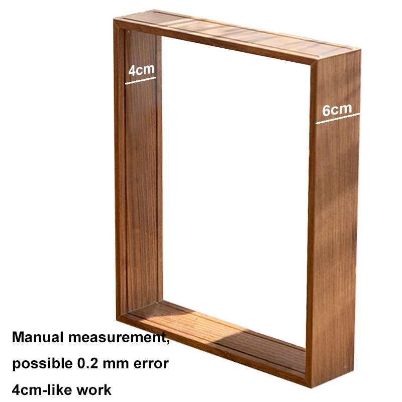 Caja de sombra transparente profunda para manualidades, caja de flores de exhibición de ramo, recuerdos de imagen 3D, mesa de madera