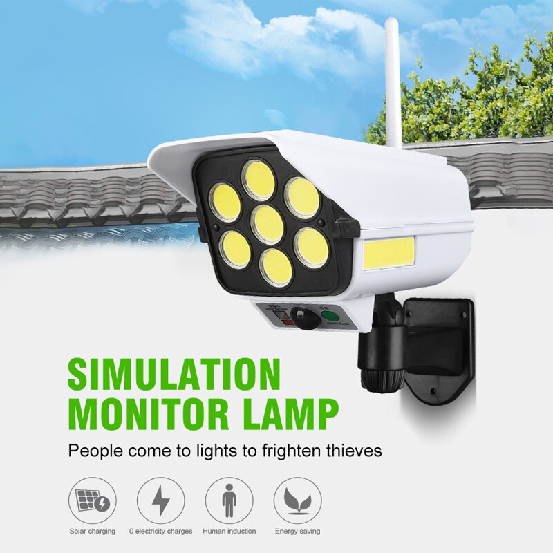 Camera Shape Solar Light Outdoors PIR Motion Sensor Christmas Light Outdoor Solar Street Lamp Waterproof Lamp&Remote Control