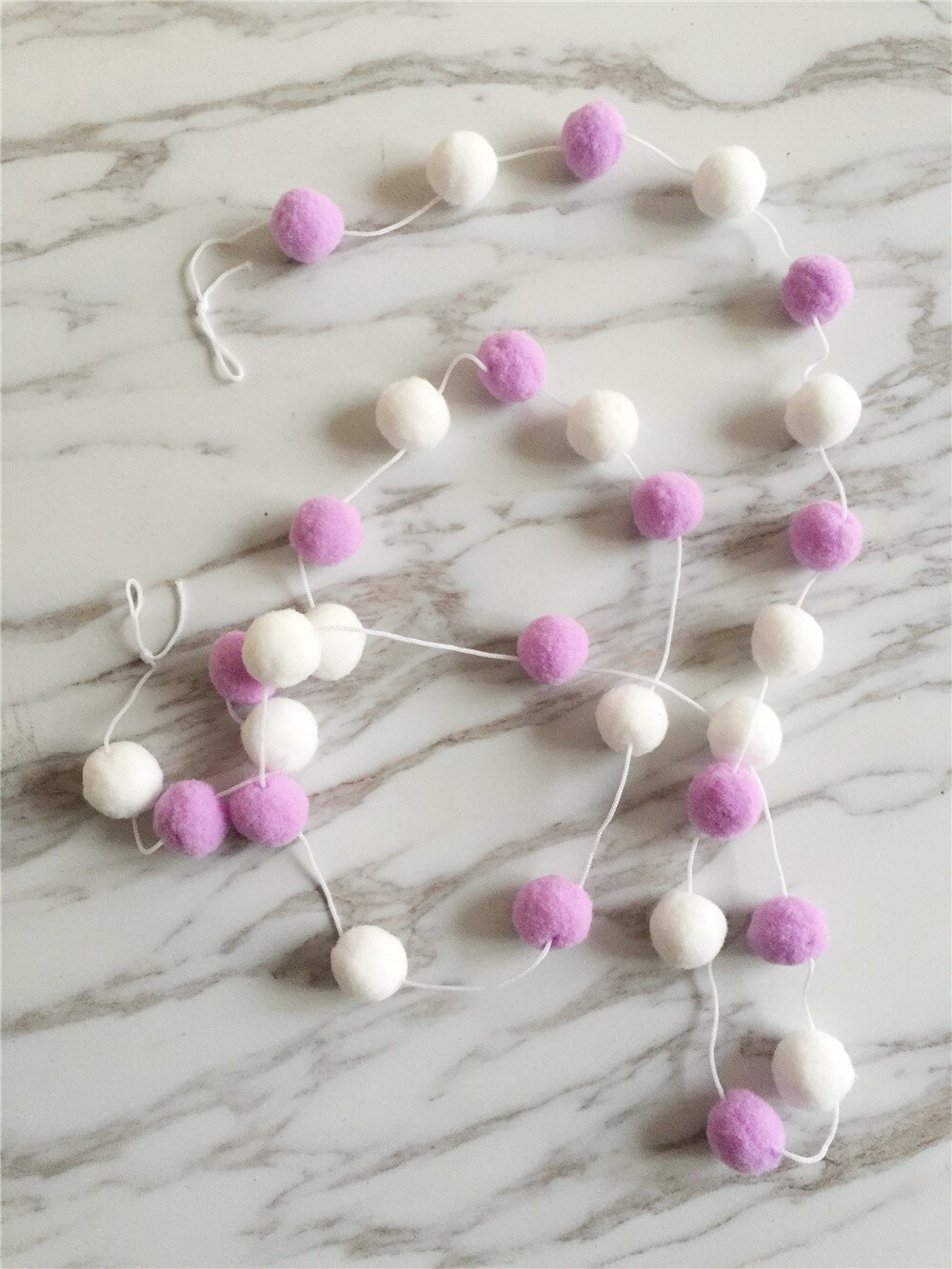 3m wollen bollen handgemaakte slaapkamerdecoratie muurdecoratie huisdecoratie ornament hangende babykamer pompom slinger decoratie kinderkamer kinderen: 09