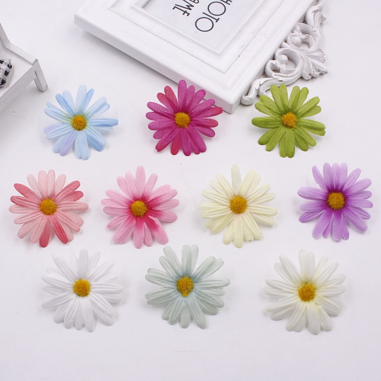 Cabeça de flor artificial de 6cm, cabeça de flor artificial diy, wreath, corpete de noiva, natal, dia das bruxas, decoração de caixa de presente de casamento, arco de casamento com 10 peças flores