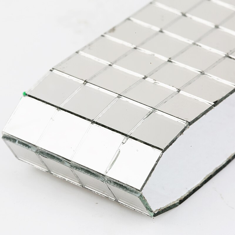 10x10mm griglia 1 metro piastrelle di mosaico quadrate autoadesive in vetro specchi a nastro fogli di mosaico per fai da te artigianato adesivo da parete