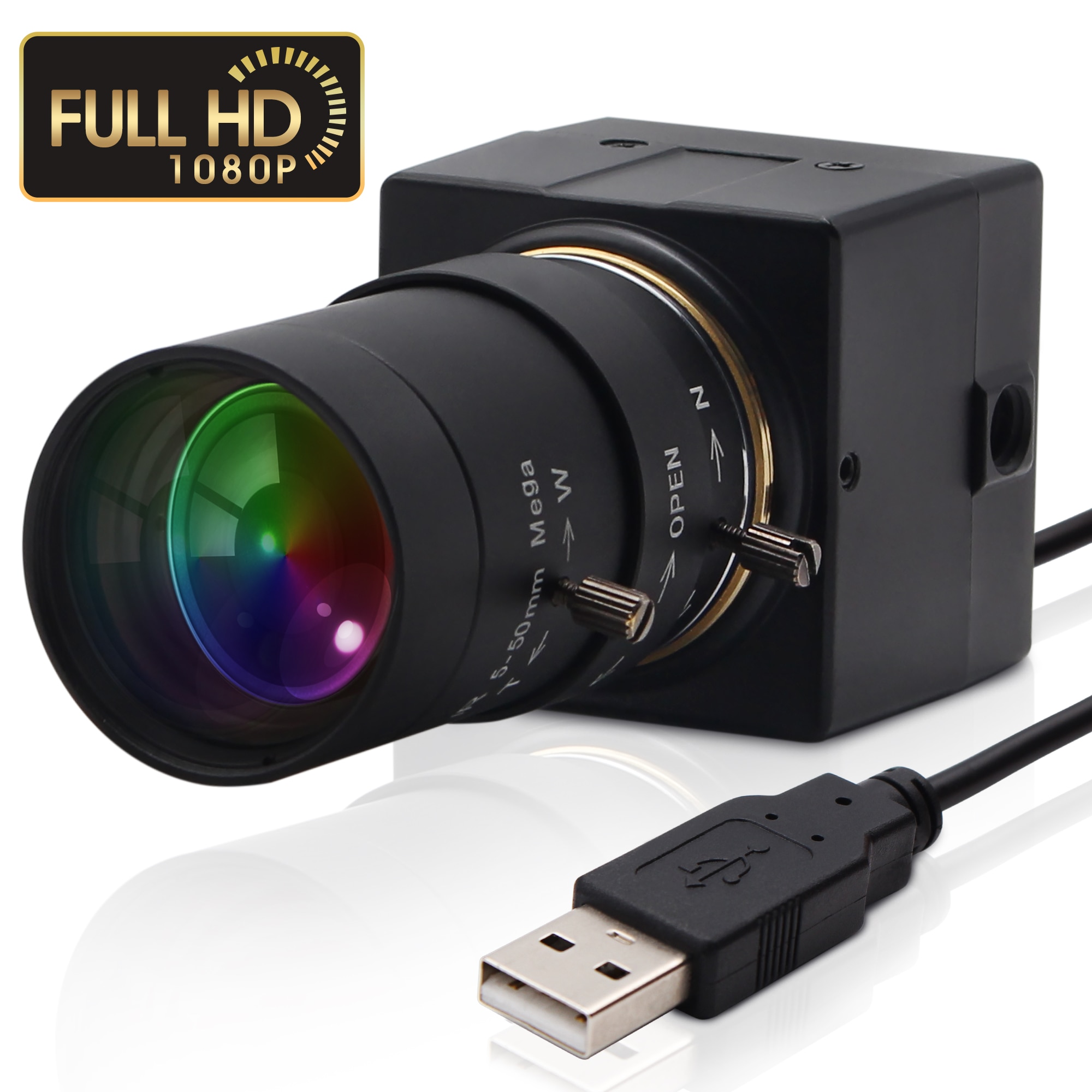 Full Hd 1080P USB Webcam 5-50mm Varifocal CMOS OV2710 30fps 60fps 100fps Industrial UVC Usb Camera for PC Computer Laptop