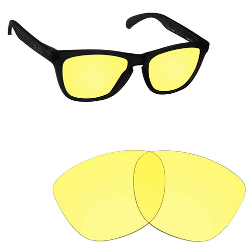 Verres de rechange polarisants Oakley Frogskins | Verres de rechange, variétés de montures, pour Oakley Frogskins: Clear Yellow