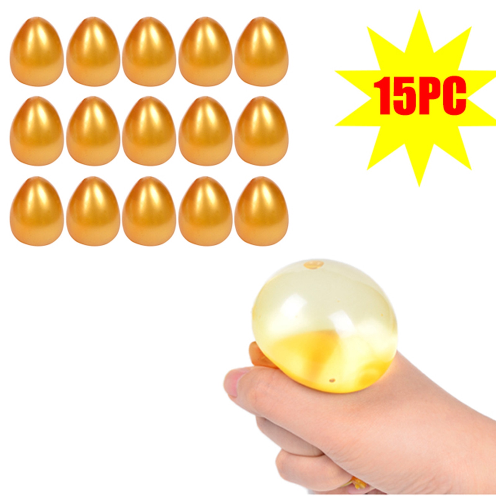 Squishy Stressabbau Glod Ei Langsam steigend Dekompression freundlicher Erwachsene Spielzeug freundlicher Weihnachten Dekoration Spielzeug Dekor Abreact Weichen