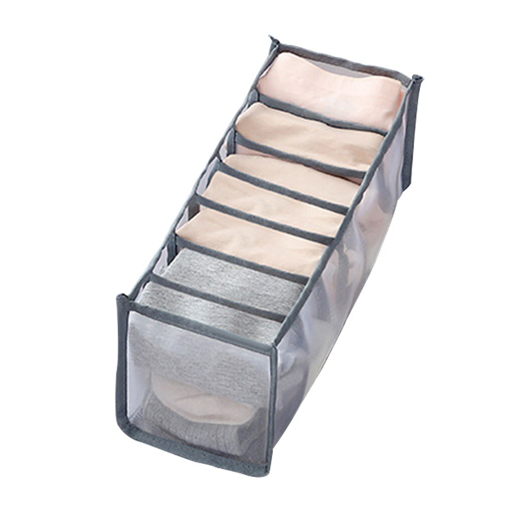 Unterwäsche Bh Socken Panty Lagerung Boxen Schrank Organisatoren Kleiderschrank Heimat Organisation Schublade Teiler Schlafsaal Sparen Raum: 7 Gitter grau