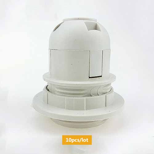 10ps/lot E27 LED Plastic lamp Holder E27 Edison screw Light Bulb socket Holder DIY E27 Socket base Lamp accessories luminaire: E27 half a teeth