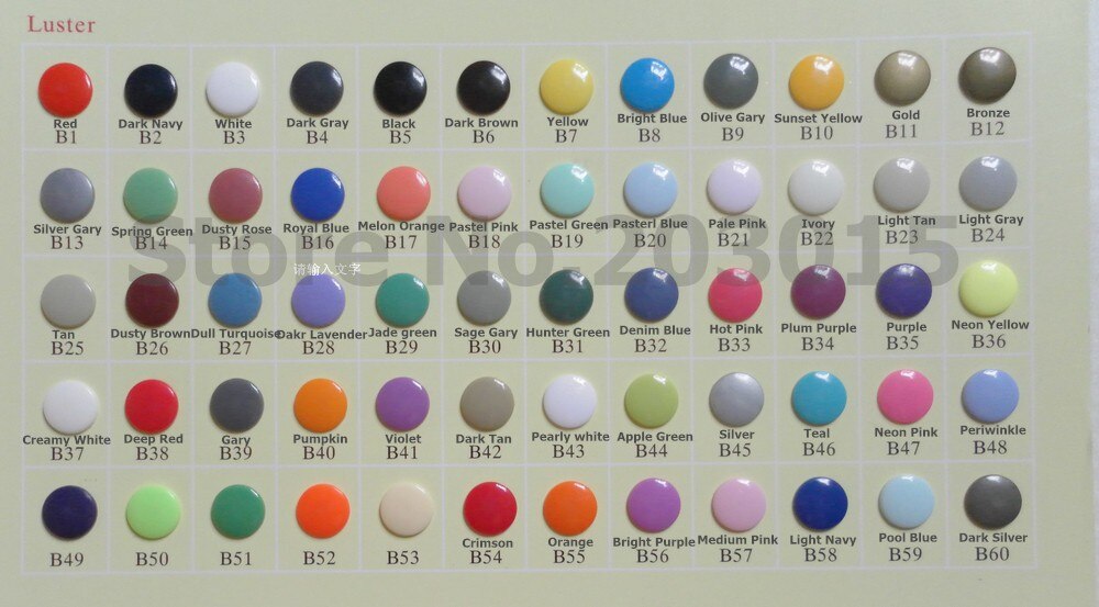 Chenkai 200Sets T5 Size 20 Kam Plastic Hars Snaps Knoppen Fasterners Voor Diy Kleding Naaien Ambachtelijke Doek Bib Luier (20 Kleur)