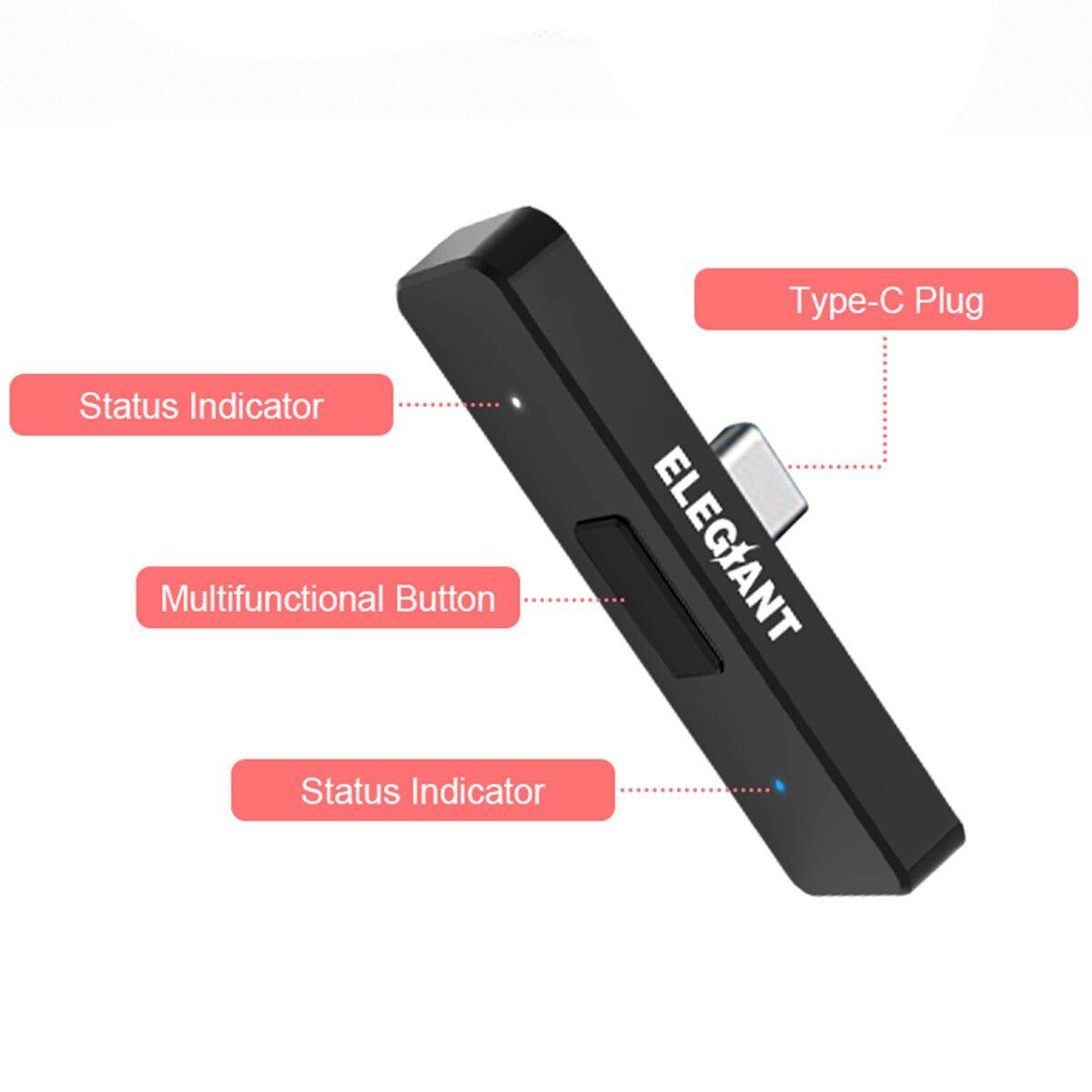 bluetooth 5.0 Transmitter Wireless Audio Adapter Headphones Speakers