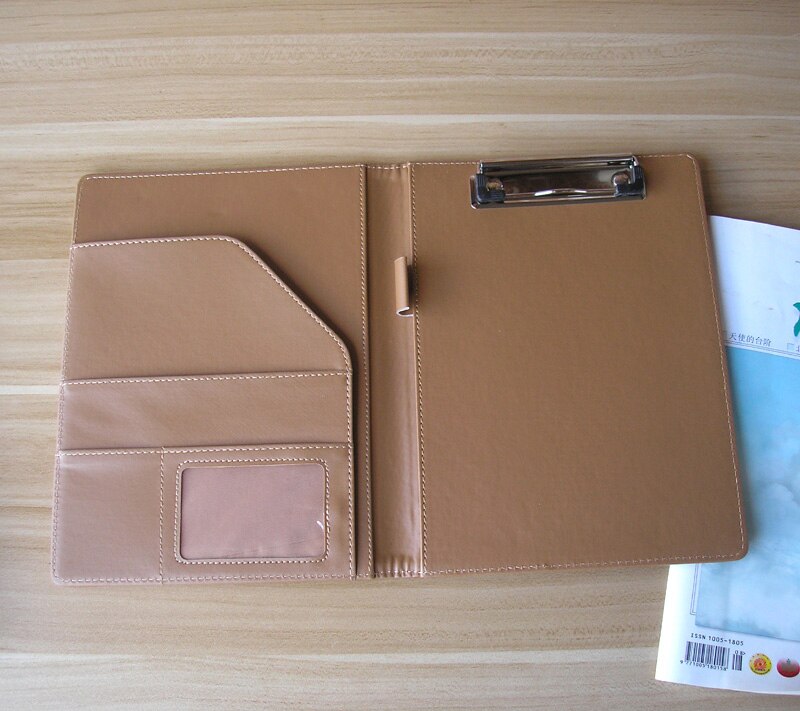 Promocja A5 faux skórzana okładka na menu konferencji teczka plików z wkład wewnętrzny spinacz robić papieru zeszyt artykuły biurowe i szkolne