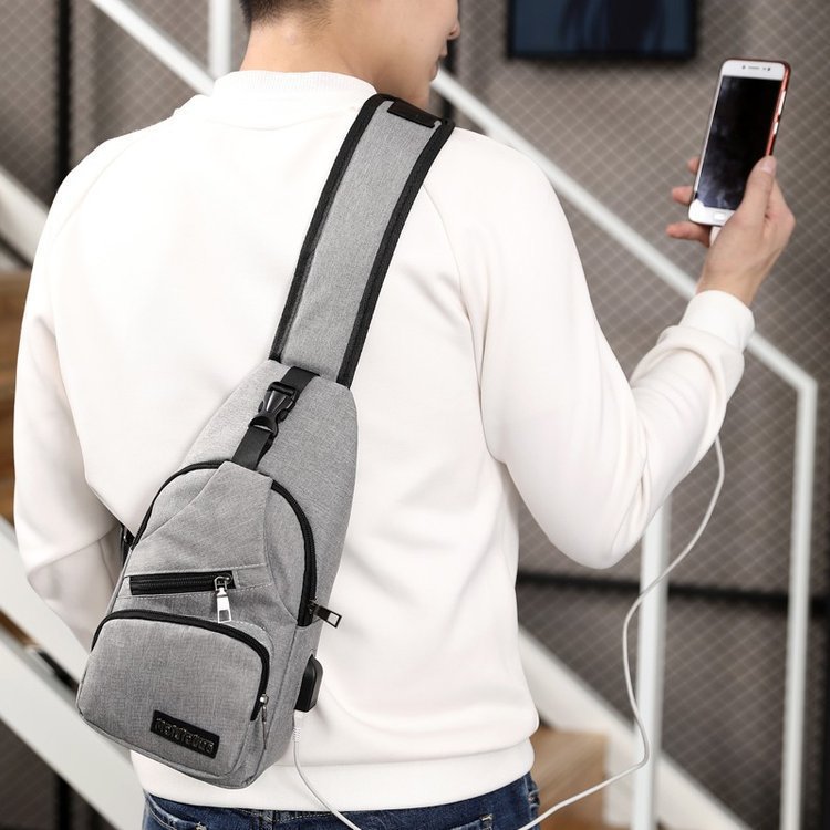 Aankomst Mannelijke Schoudertassen Usb Opladen Crossbody Tassen Mannen Anti Diefstal Borst Bag School Zomer Korte Reis Boodschappers Zak