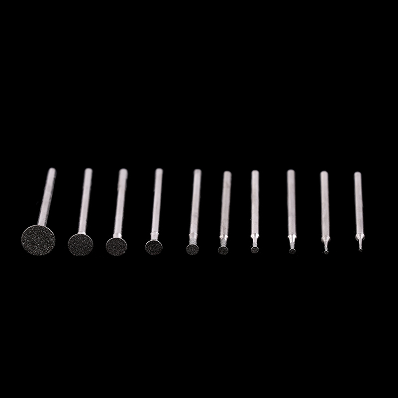 10 Stuks Dremel Accesories 2.35Mm Schacht Diamant Gemonteerd Punt Slijpen Hoofd Jade Carving Polijsten Gravure Tools