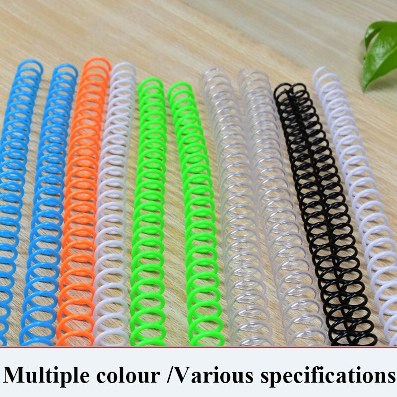 20PCS 30-hole Notebook Binding Spiral Ring Book Plastic Single Wire Ring Single Coil Binding Supplies Spiral Binding Coil