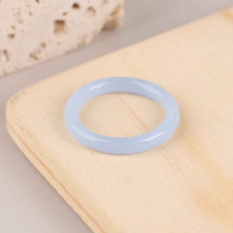 Non-fading Vegetarian Ring Imitation Jade Thin Ring For Woman Vintage Jewelry Girls Accessories