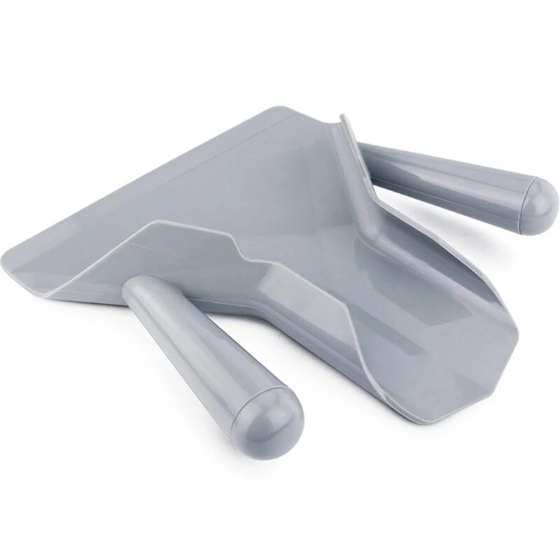 Plastic Chip Scoop French Fries Shovel Loader Chip Packaging Shovel Funnel Popcorn Fast Food Cinema Fries Tool: Double handle