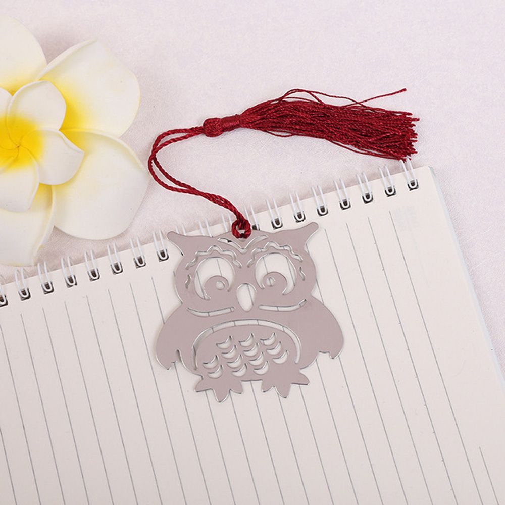 Metalen uil bladwijzer pagina houder notitieboek bindklemmen kawaii briefpapier leraar boek houder schoolbenodigdheden materiaal escolar: Default Title