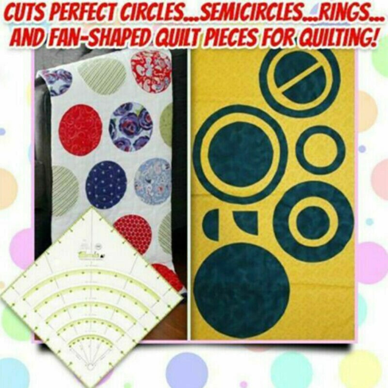 Règle de matelassage de tissu multifonctionnel, pour Patchwork, arc et éventails, règle de coupe de cercle de couette, bricolage, outils d'artisanat de couture