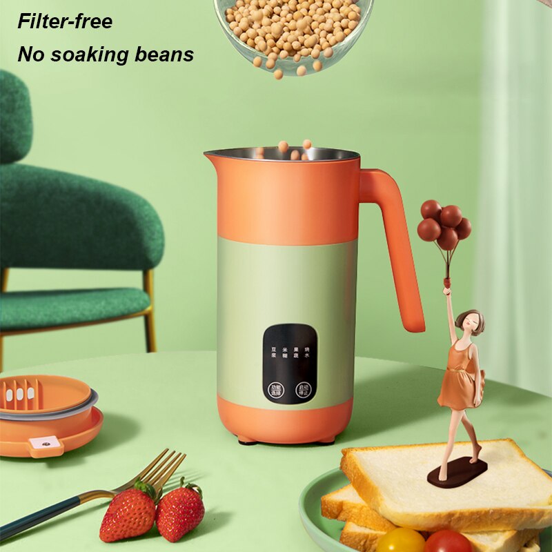 220V Protable Soybean Milk Machine Cytoderm Breaking Maker Multi-function Cooking Machine Filter-free Automatic heating Soy milk