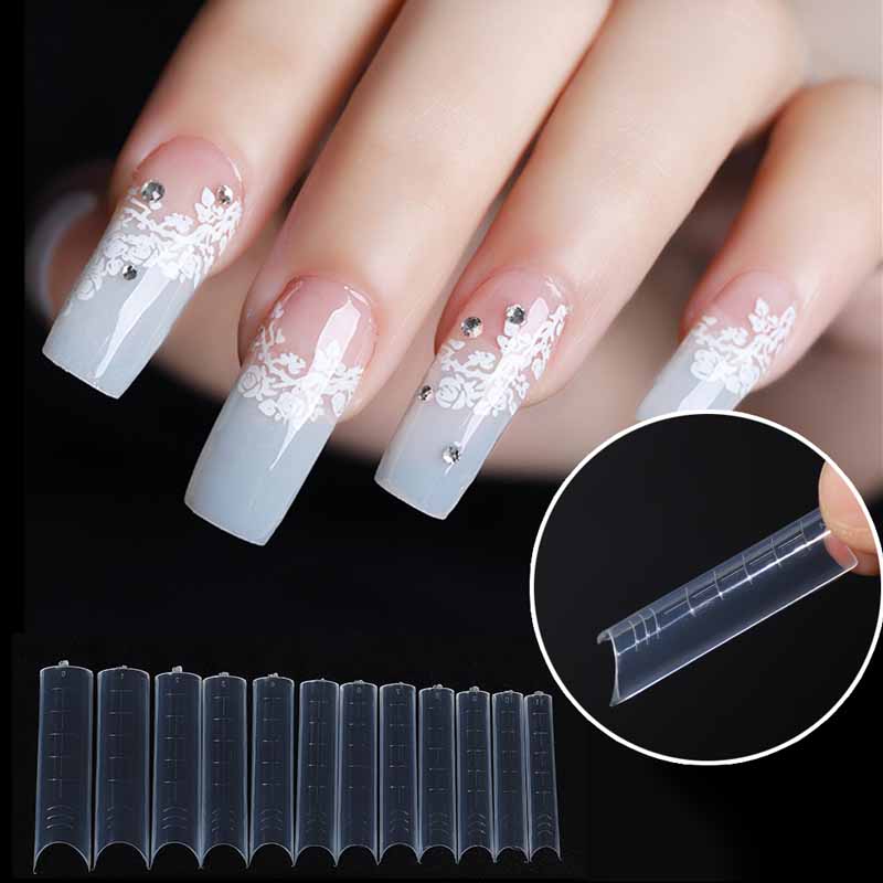 Dual Formulieren False Tip Systeem Quick Extension Mallen Acryl Decoratie Art Mold Franse Bouwen Vorm Nagels Bovenste Vormen