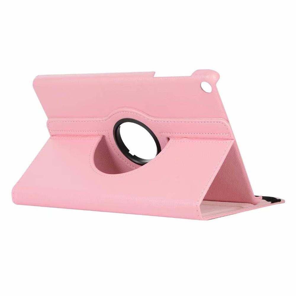 360 Rotating Case for Samsung Galaxy Tab A 10.1 T510 T515 Stand PU Leather Cover for SM-T510 SM-T515 10.1inch case+film+pen: fen se-xuan zhuan