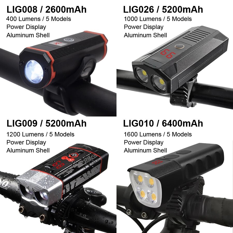 Newboler 2400 Lumen Fiets Licht Led Koplamp Fiets Lamp Usb Oplaadbare 5200Mah Mtb Fiets Licht Zaklamp Fiets Accessoires