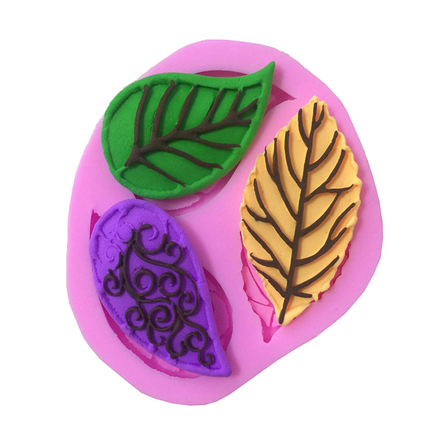 Arce DIY hoja de silicona molde para hornear cupcakes de utensilios para decoración de tortas con Fondant pastillaje Chocolate moldes de caramelo de arcilla: 5