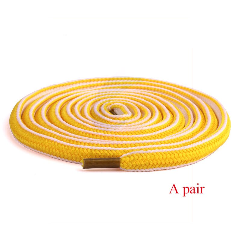 1 Pair Semi-circular Shoelaces Top Polyester Color Match Classic Shoelace For Sneakers Sports Shoes String 130 cm