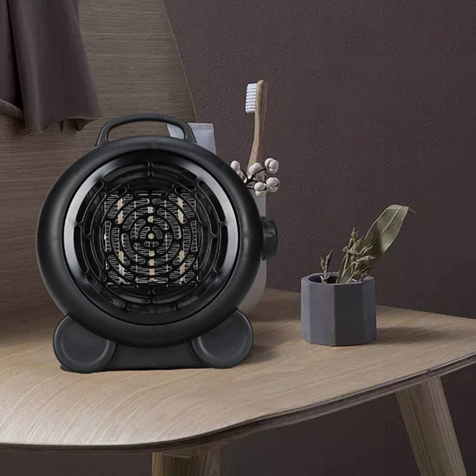 Kleine Ruimte Persoonlijke Mini Heater-Voor Badkamer Slaapkamer Woonkamer Keuken Kantoor Indoor: Black