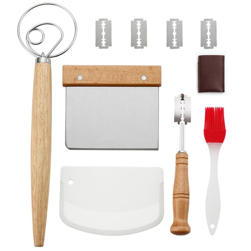 Practical Assorted Bread Making Tool Set Assorted Bread Proofing Tools Kitchen Cake Scraper Dough Whisk Kitchen Tools: Random Color Size 3