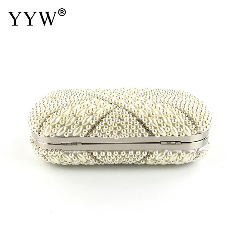 Bruiloft Kraal Handtas Koppelingen Lady Wedding Portemonnees Party Purse Rhinestone Zakken Kristal Avondtasje Parel Clutch Bag Doos Voor Vrouwen