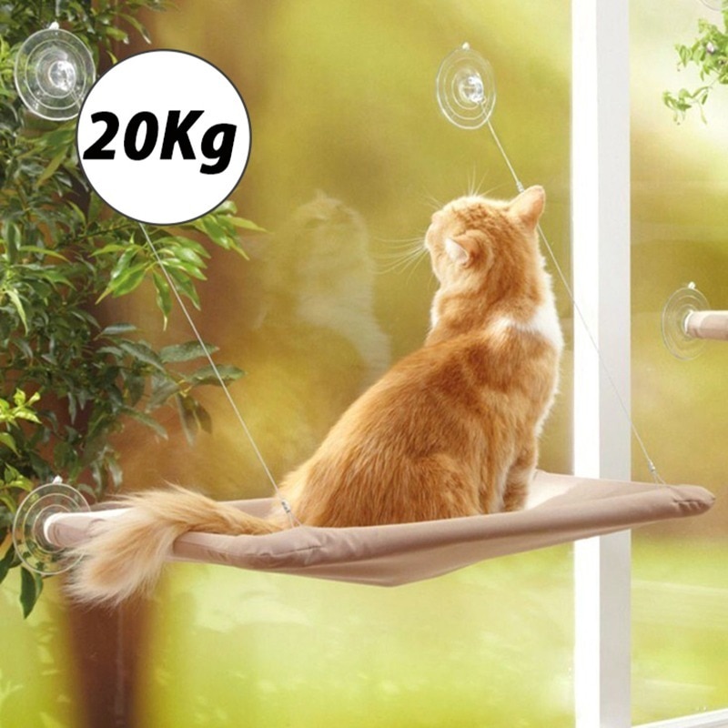 Kattenraamhangmat - Ademend Oxford Stof - Veilig Bevestigd - Max 20kg Draagkracht