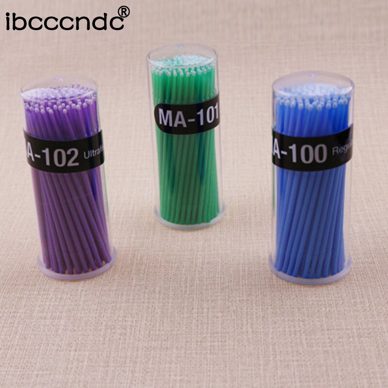 100Stck/Pack Einweg machen-hoch Pinsel Individuelle Peitsche Entfernen Werkzeuge Tupfer Mikro Pinsel Wimpern Verlängerung Werkzeuge Microbrushes