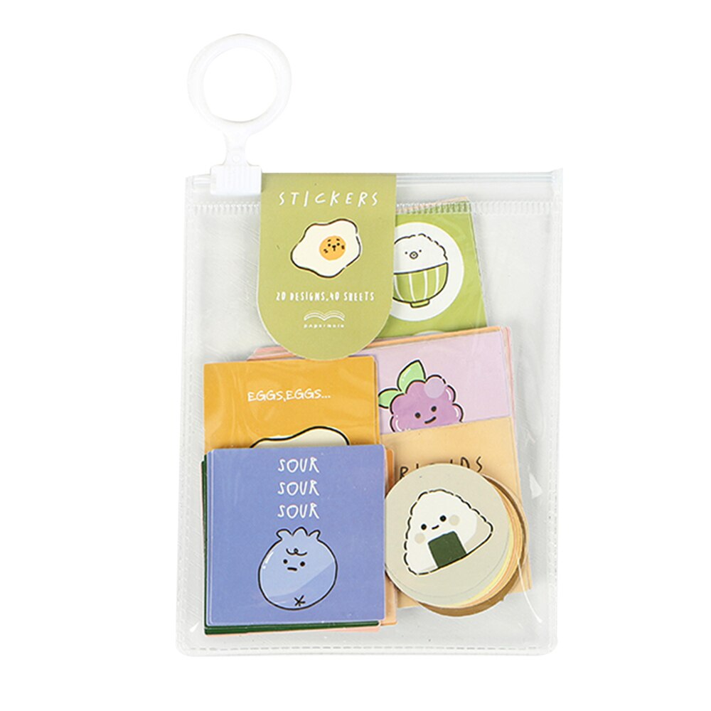 40pcs/set Vintage Stickers Cartoon Food Bullet Journal Stickers scrapbooking School Stationery Stickers Diary Journal Stickers: Blue