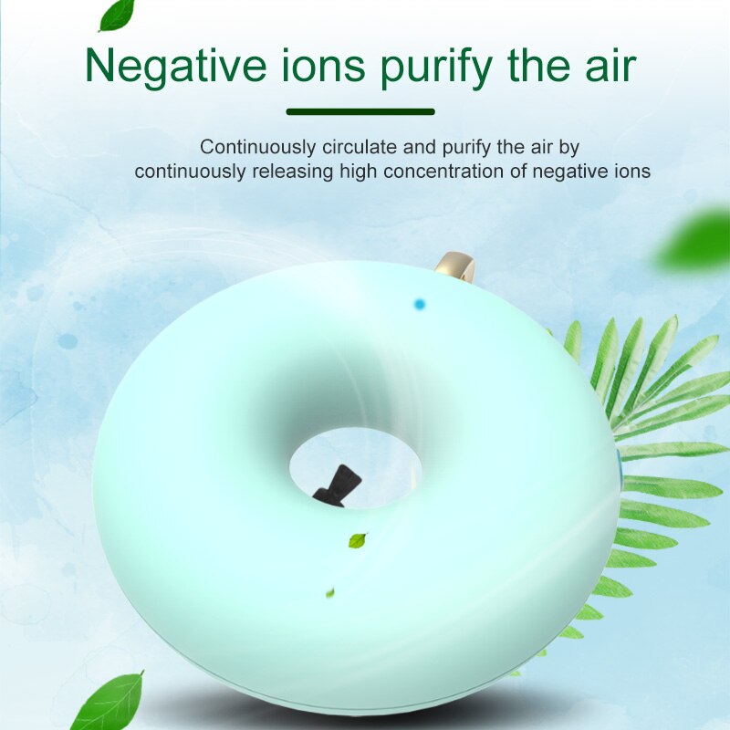 Neck-type portable negative ion air purifier portable car household round necklace small formaldehyde removal