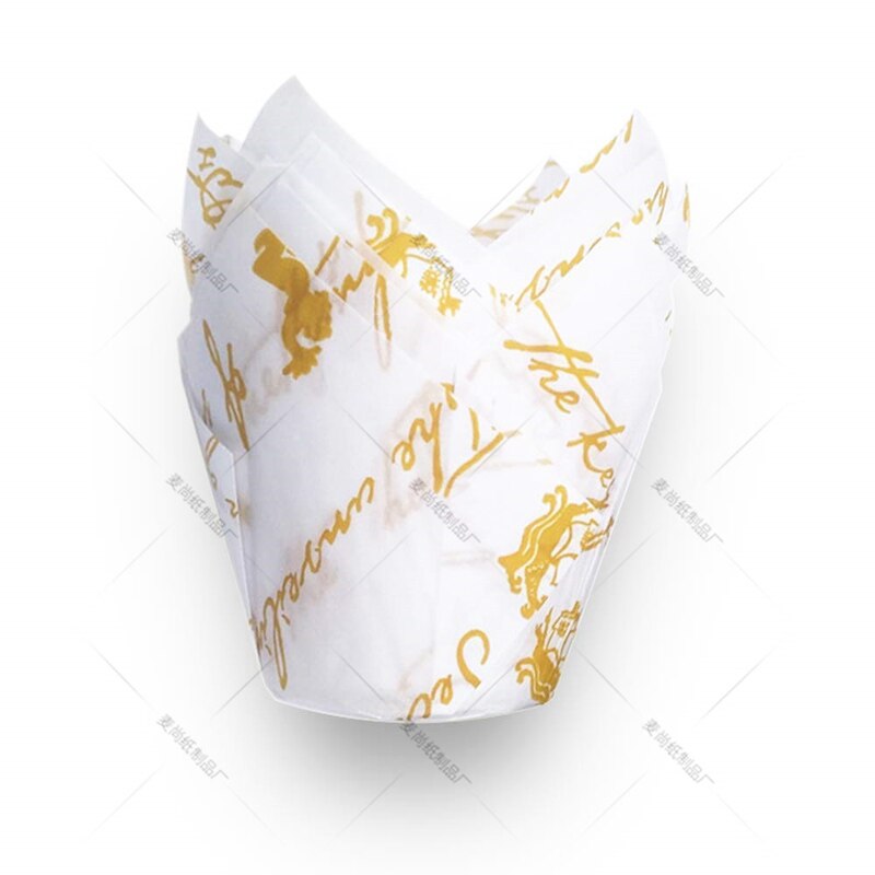 10/50pcs Tulip Flower Cupcake Liner Baking Cup For Wedding Party Caissettes Tulip Muffin Cupcake Paper Cup Oilproof Cake Wrapper: 2 / 50PCS