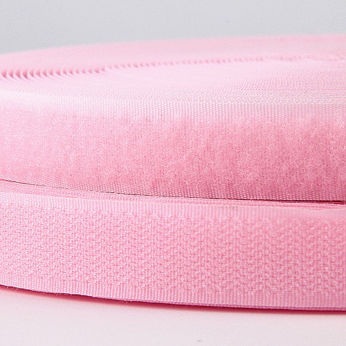 2Cm Polyester Nylon Klittenband Tape Geen Lijm Sluiting Tape Diy Sluiting Naaien Kledingstuk Accessoires Geen Lijm: light pink