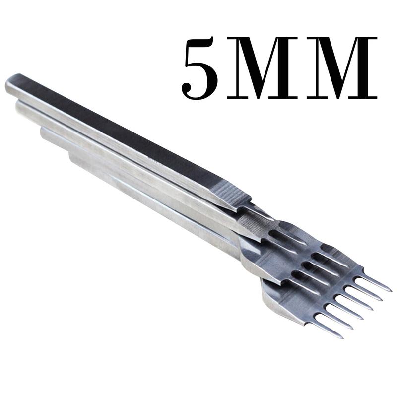 3/4/5/6mm læder håndværktøj hulstempler snøring syning hul til hjemmet syning håndlavet læder værktøj 4 stk / pakke: 5mm