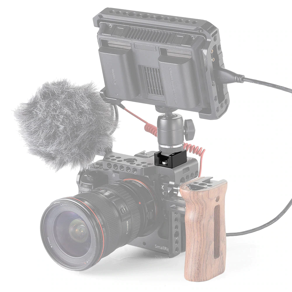 SmallRig DSLR Camera Rig Cold Shoe Mount Adapter with Anti-off Button For Microphone Flash Light Monitor Attach 2260