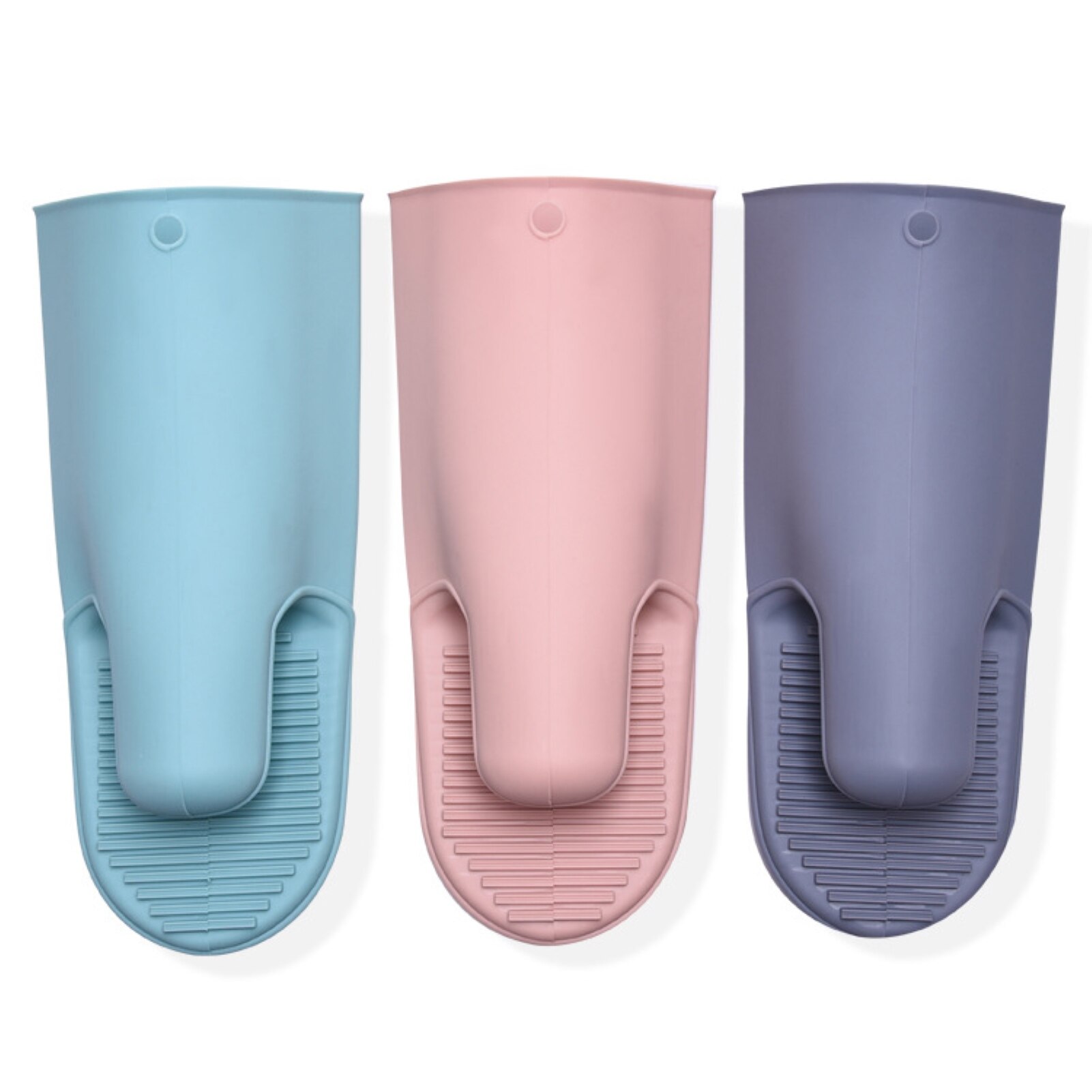 Silicone Gloves Heat Resistant Non-slip Anti-scald Oven Grilling Barbeque Mitts Cooking Baking Gloves Hand Clip