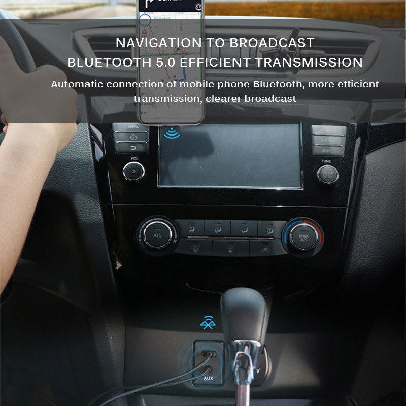Bluetooth 5.0 Ontvanger Bluetooth 3.5Mm Jack Aux Draadloze Adapter Draadloze Zender Auto Bluetooth Ontvanger Auto Adapter