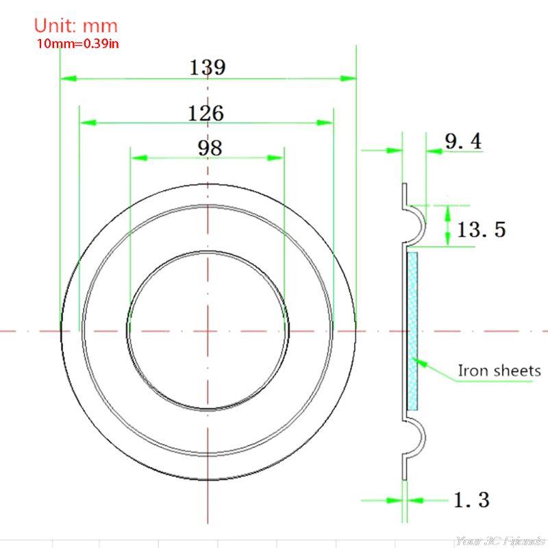 2 stk 75/90/92/139mm audio bas membran vibrationsmembran passiv radiator højttaler reparationsdele til gør-det-selv-hjem  o27 21