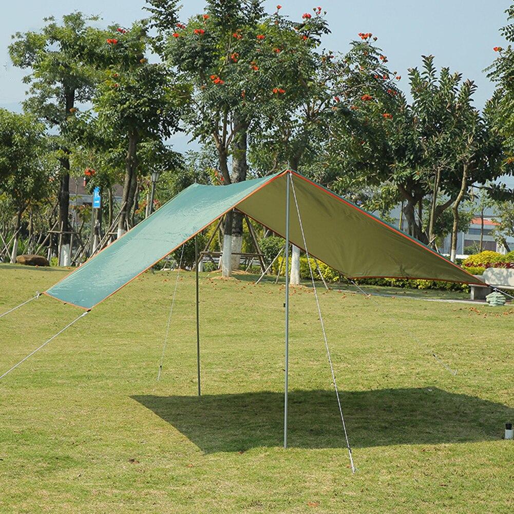 3 x 3m awning waterproof tarpaulin tent shade ultralight garden canopy parasol outdoor camping beach sun shelter hammock rain fly