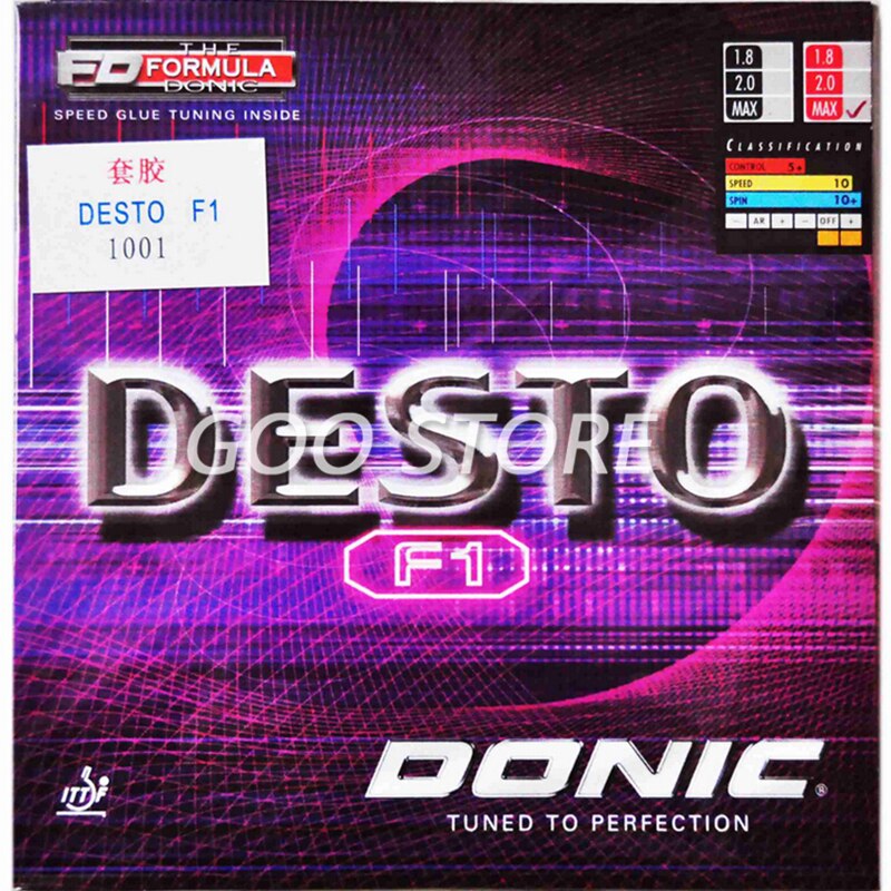 DONIC F1 DESTO Table Tennis Rubber original Quick Attack Pimples in with sponge ping pong tenis de mesa