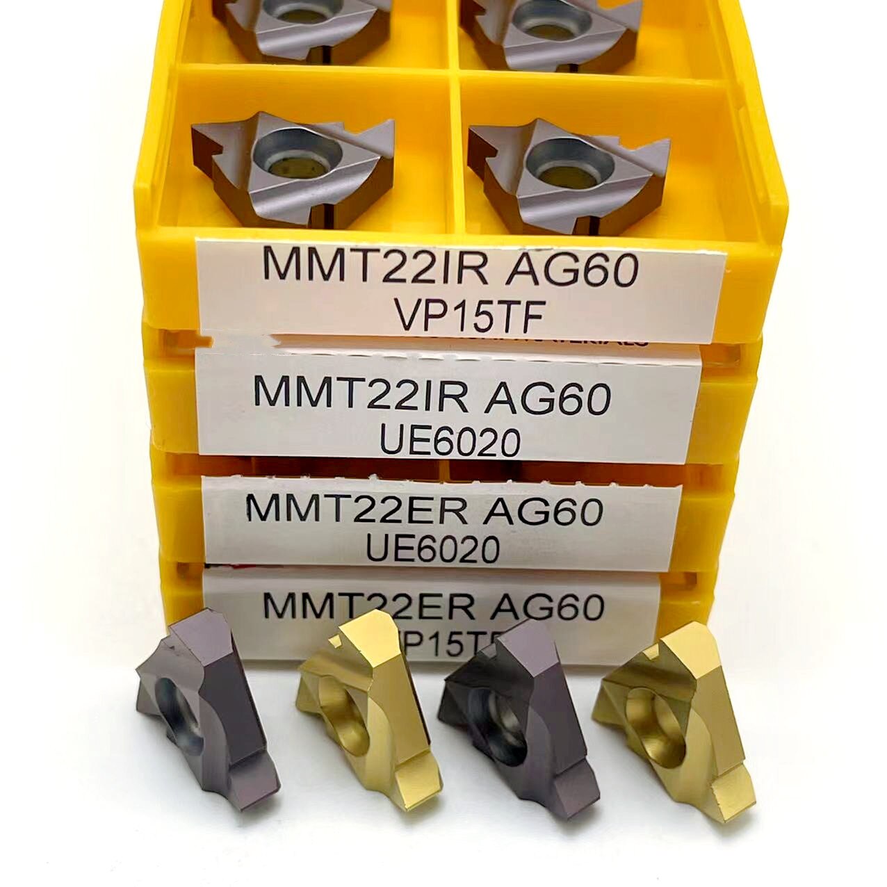 MMT22ER/IR AG60 VP15TF/US735/UE6020-insertos de carburo, herramienta de torneado de hilo, herramientas de corte de máquina, inserto de torneado CNC, herramienta externa