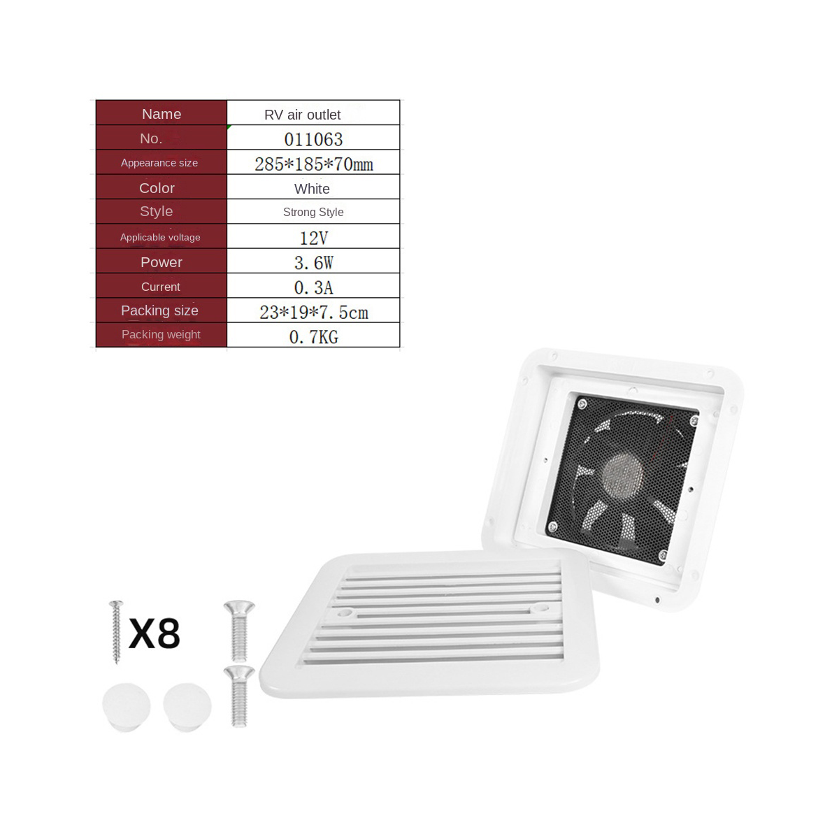 Uitlaat Ventilator Luchtuitlaat Radiator Uitlaat Ventilator Ventilatie Ventilatie Ventilatie Ventilator Accessoires Sterk Wind Model Wit