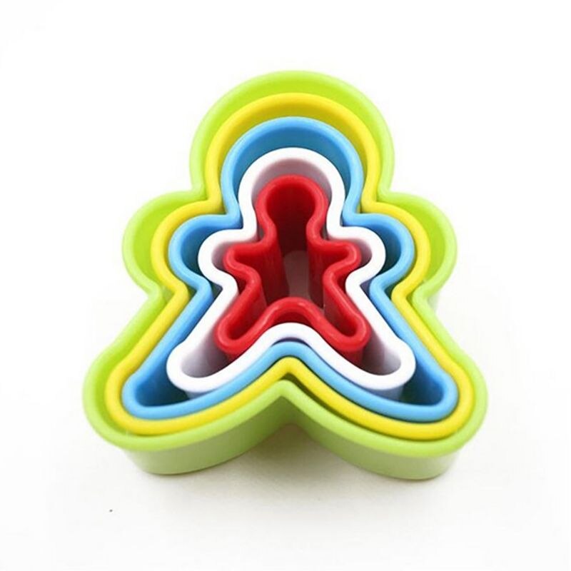 5/6PC Cookie Cutter Cake Mold Biscuit Fondant DIY Mold Star Heart Round Flower Shape Kitchen Baking Tools Cake Decor Cookie Mold: 05